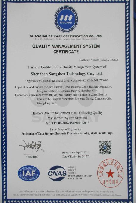 ISO9001:2015 certificate